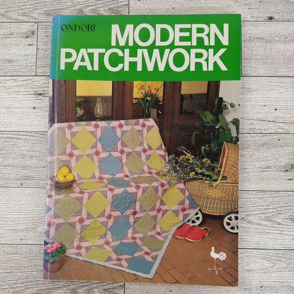 Modern Patchwork Quilting Ondori Vtg 1983 Retro 80s Craft Pattern Book Retrocore